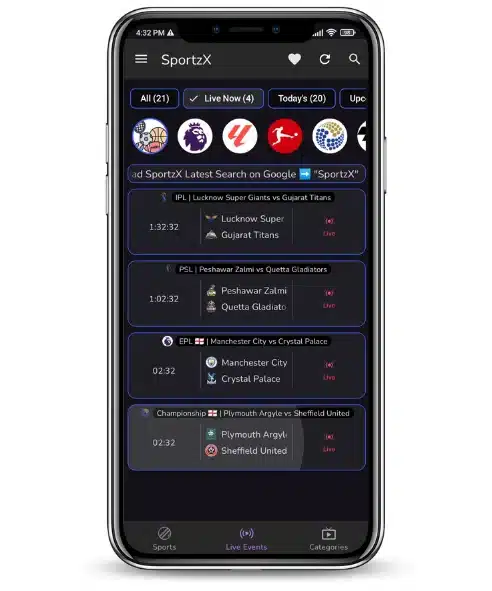 live sports matches on sportzx